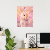 Poster Portrait de lapin 091 (Bureau à domicile)