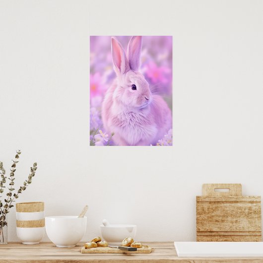 Poster Portrait de lapin 114 (Cuisine)