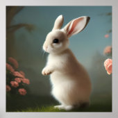 Poster Portrait de lapin mignon (Devant)