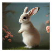 Poster Portrait de lapin mignon (Devant)