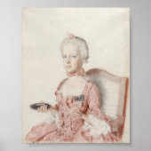 Poster Portrait de l'archevêque Maria Antonia d'Autriche (Devant)