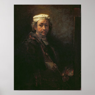 Poster Portrait de l'artiste à son chevalet, 1660