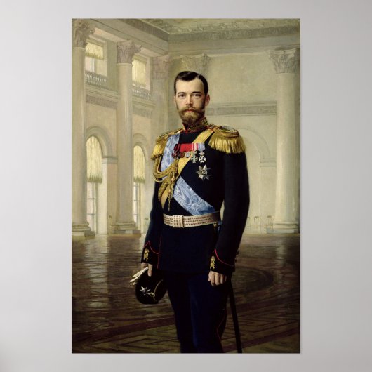 Poster Portrait de l'empereur Nicolas II, 1900 (Devant)