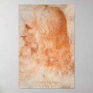 Poster Portrait de Leonardo da Vinci