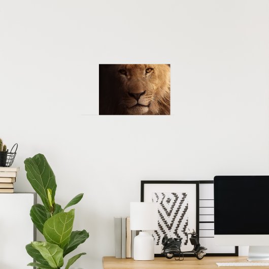 Poster Portrait de Lion (Bureau à domicile)