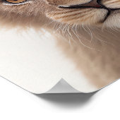 Poster Portrait de Lion Bébé mignon | Carré 1:1 (Coin)