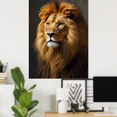 Poster Portrait de lion majestueux (Bureau à domicile)