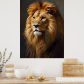 Poster Portrait de lion majestueux  (Cuisine)