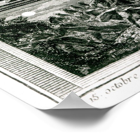 Poster Portrait de Louis, chevalier d'Assas (Coin)