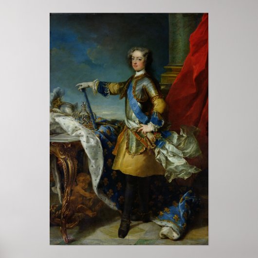 Poster Portrait de Louis XV Roi de France, c.1727 (Devant)