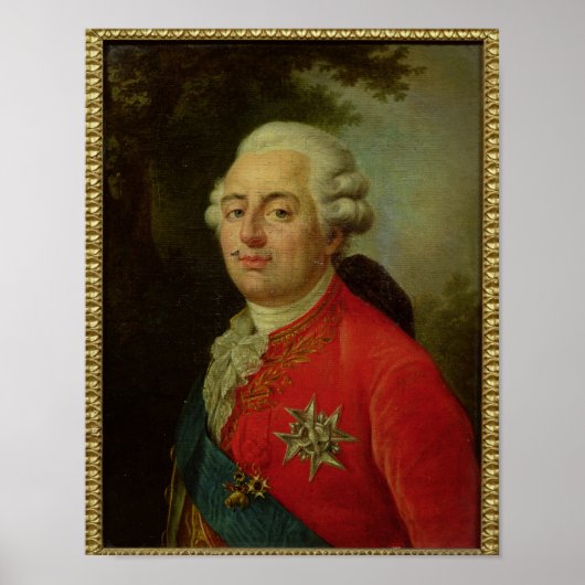 Poster Portrait de Louis XVI Roi de France (Devant)