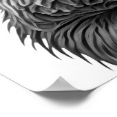 Poster Portrait de loup de mer moderne noir blanc (Coin)