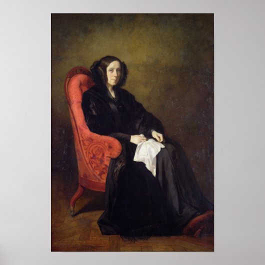 Poster Portrait de Madame Poullain-Dumesnil, 1842 (Devant)