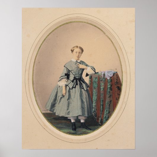 Poster Portrait de Madeleine de Malaret (Devant)