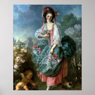 Poster Portrait de Mademoiselle Guimard comme Terpsichore
