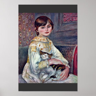 Poster Portrait De Mademoiselle Julie Manet Avec Chat