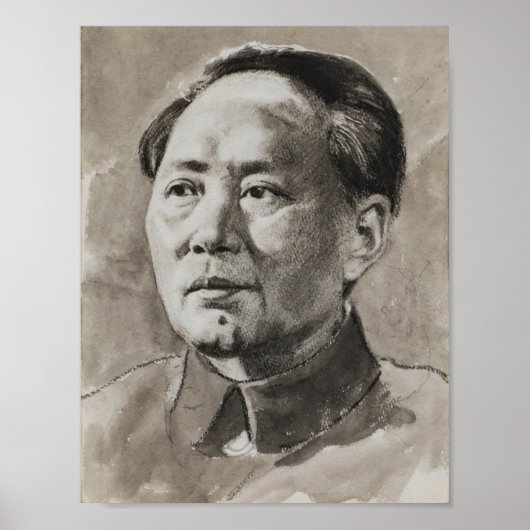 Poster Portrait de Mao Zedong par Xu Beihong (Devant)