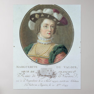 Poster Portrait de Marguerite de Valois (1492-1549), 1787