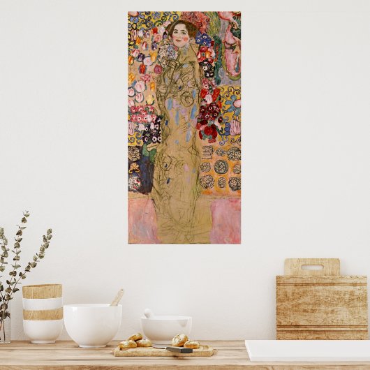 Poster Portrait de Maria Munk par Gustav Klimt (Cuisine)