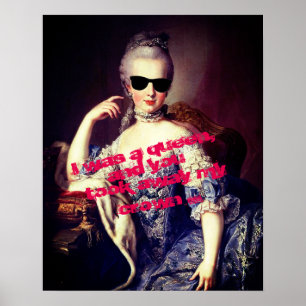 Poster Portrait de Marie Antoinette avec lunettes de sole