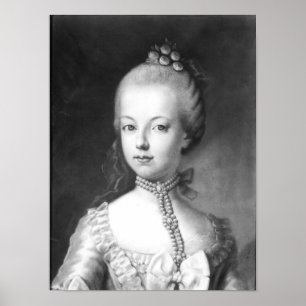 Poster Portrait de Marie-Antoinette du Habsbourg