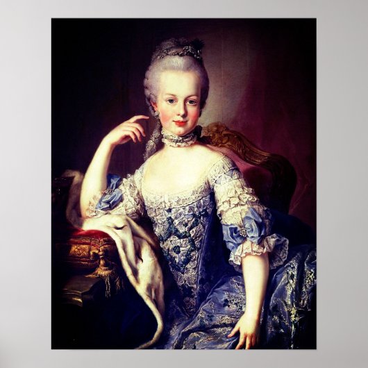 Poster Portrait de Marie Antoinette - Martin van Meytens (Devant)