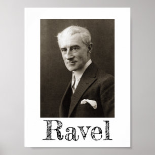 Poster Portrait de Maurice Ravel (vers 1925)