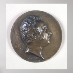 Poster Portrait de médaillon de Gioacchino Rossini 1829