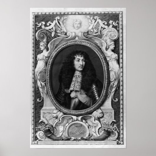 Poster Portrait de Médaillon de Louis XIV (Devant)