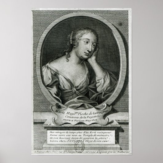 Poster Portrait de Médaillon de Madame de La Fayette (Devant)