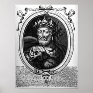 Poster Portrait de Merovech Roi des Francs Saliennes