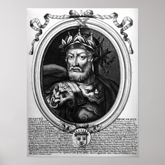 Poster Portrait de Merovech Roi des Francs Saliennes (Devant)