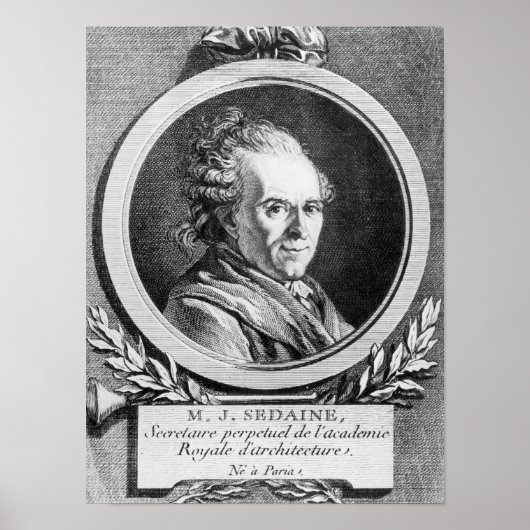 Poster Portrait de Michel-Jean Sedaine (Devant)