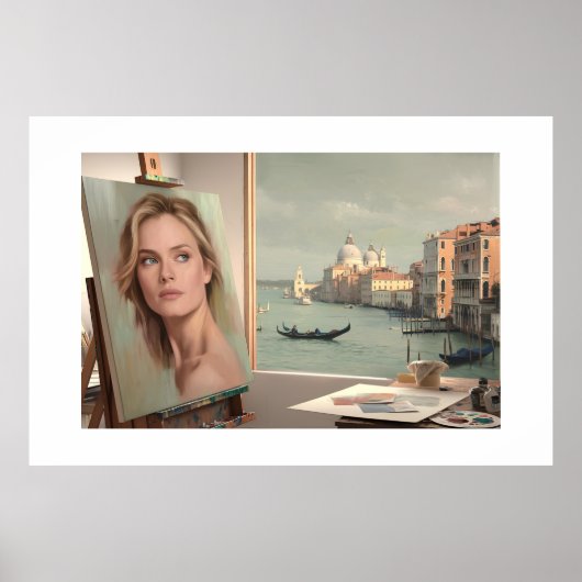 Poster Portrait de Michelle Pfeiffer en cours - Pastel (Devant)