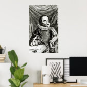 Poster Portrait de Miguel de Cervantes Saavedra (Bureau à domicile)