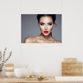 Poster Portrait de mode de l'art féminin (Cuisine)