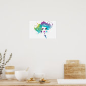 Poster Portrait de mode de l'art féminin (Cuisine)