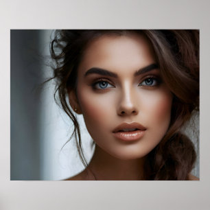 Poster Portrait de mode de l'art féminin