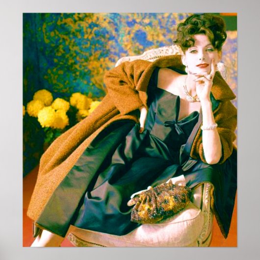 Poster Portrait de mode des années 1950 (Devant)