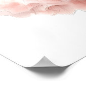 Poster Portrait de mode Paris Floral Pêche (Coin)