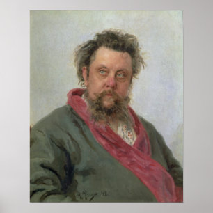 Poster Portrait de Modeste Petrovich Moussorgsky 1881