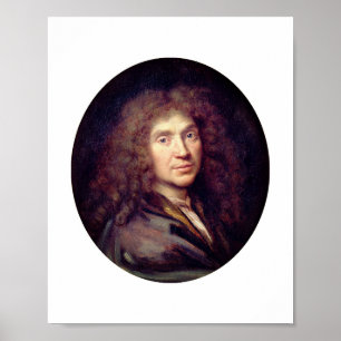 Poster Portrait de Molière par Pierre Mignard (vers 1658)