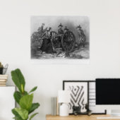 Poster Portrait de Molly Pitcher chargeant un canon (Bureau à domicile)