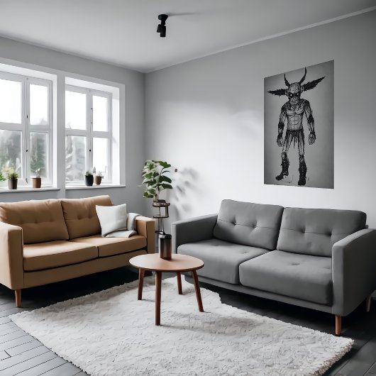 Poster Portrait de monstre cool Bizarre | Art AI