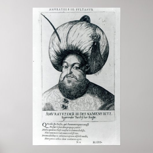 Poster Portrait de Murad III (Devant)