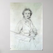 Poster Portrait de Niccolo Paganini 1819 (Devant)