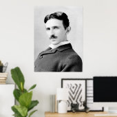 Poster Portrait de Nikola Tesla (Bureau à domicile)