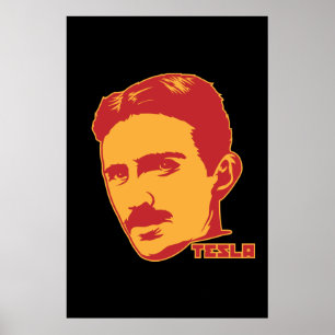 Poster Portrait de Nikola Tesla