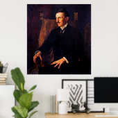 Poster Portrait de Nikola Tesla 1916 (Bureau à domicile)