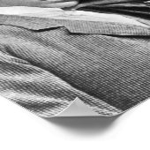 POSTER PORTRAIT DE NIKOLA TESLA EN NOIR ET BLANC (Coin)